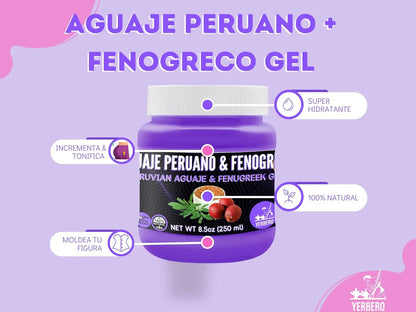 Peruvian Aguaje & Fenugreek Gel 250g (8.8oz) with Seeds
