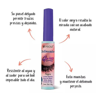 PROSA Delineador 4-in-1 Long-lasting Eyeliner