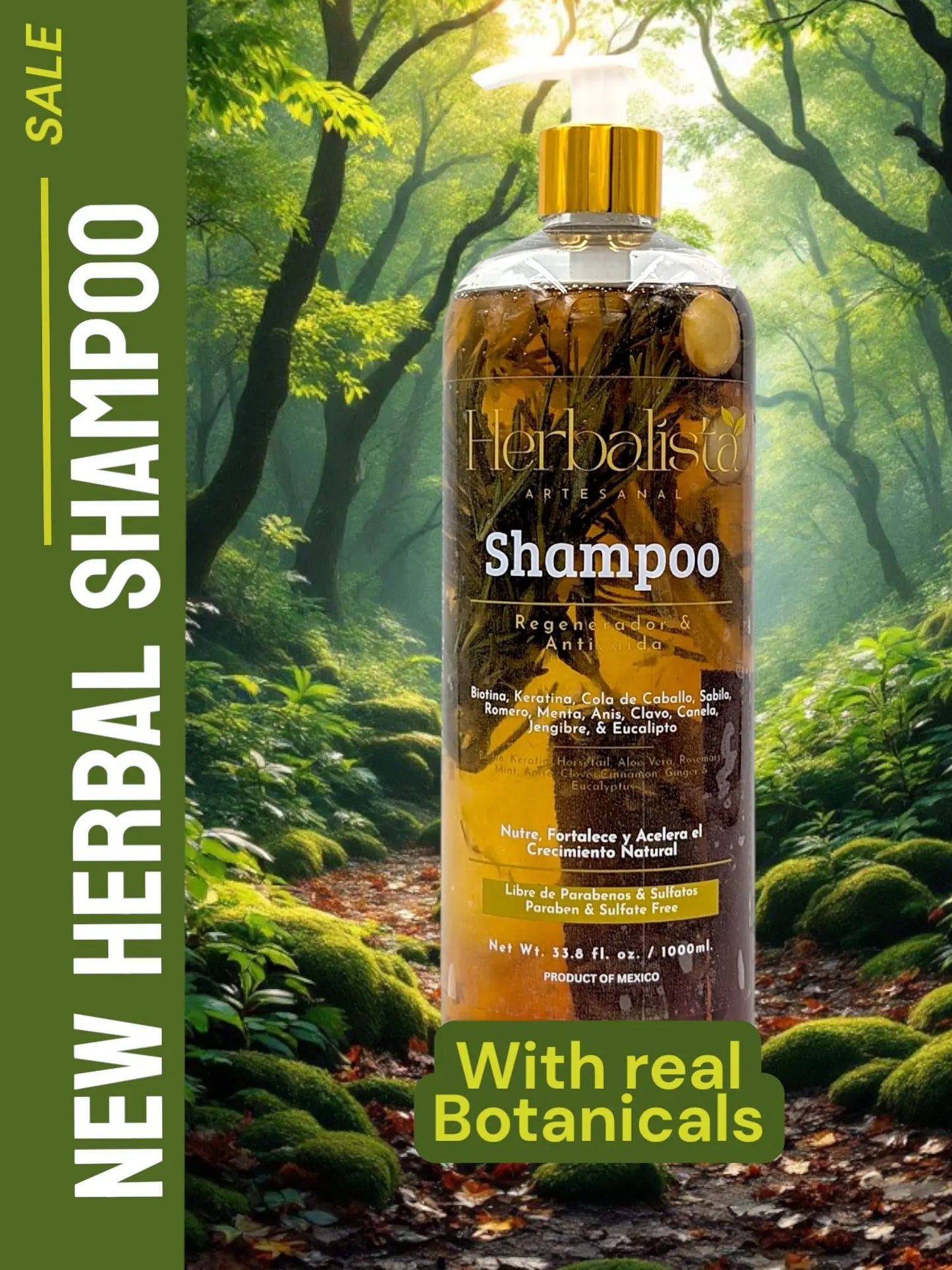 Herbalista Viral New Herbal Shampoo 1000ml (33 fl oz)