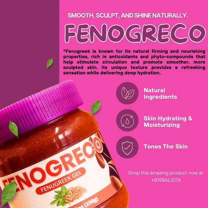 Viral 2 Piece Bundle] Fenugreek Gel + No+Panza Amarillo 8.8oz (250gr)