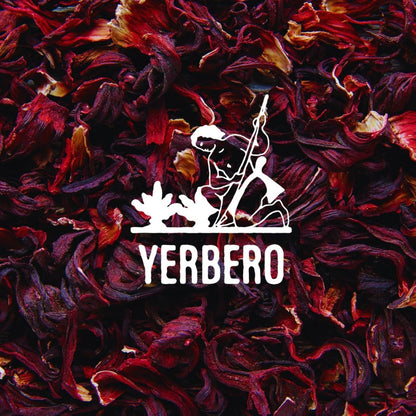 Yerbero - Whole Dried Premium Hibiscus Flowers 4oz (114g) | Hibiscus Tea | Flor De Jamaica Para Aguas Frescas | For Tea Enjoy Hot or Cold | Triple Wash, 100% Natural, From Mexico.