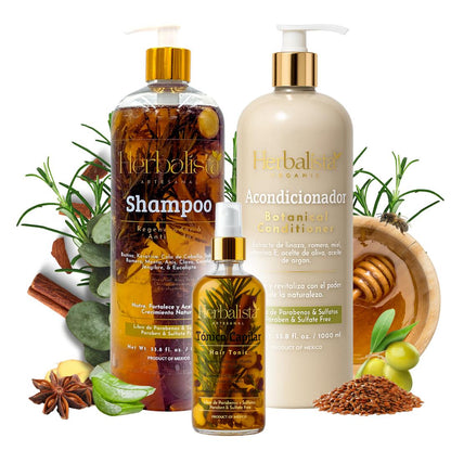 Herbalista 3-Piece Herbal Hair Care Bundle