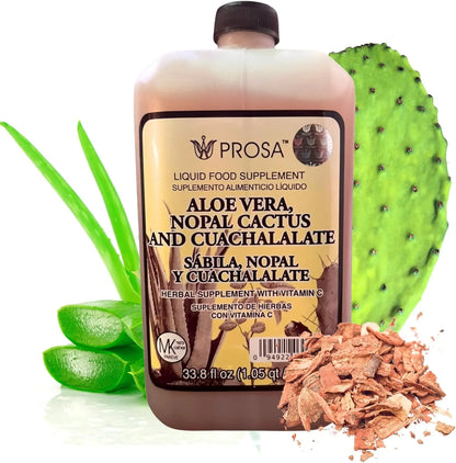 PROSA Aloe & Hibiscus Herbal Juice – 33.8 fl oz (1.05 qt / 1L)