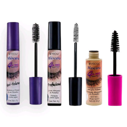 3 Pack Profesional Maxi Volumn Black 4 IN 1 MASCARA