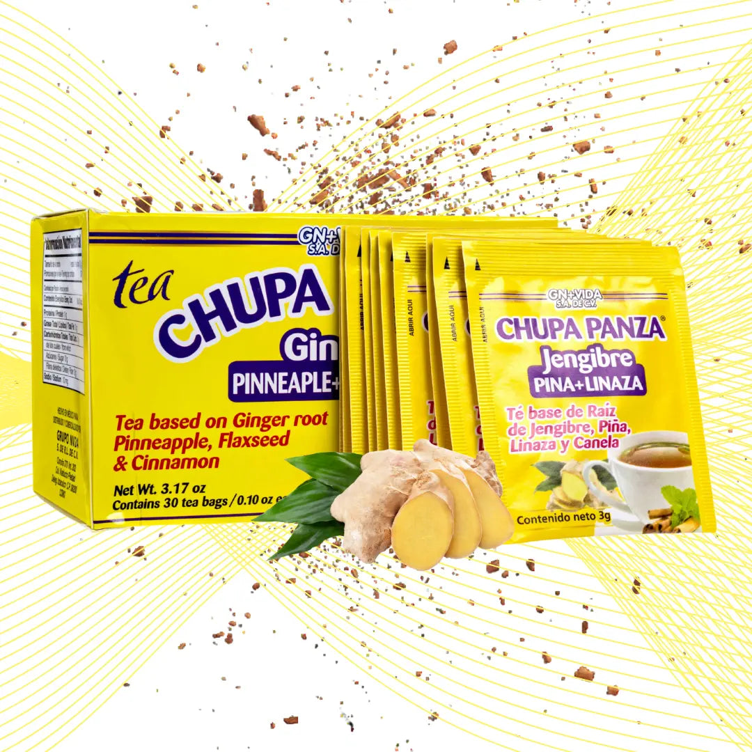 Te Chupa Panza Ginger & Pineapple Tea Bags (30 Tea Bags, 0.10 oz Each)