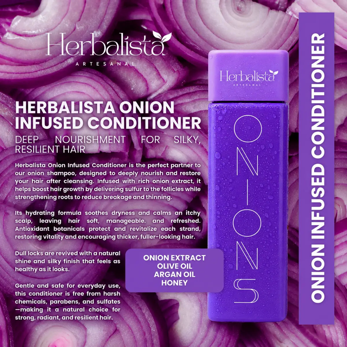 Herbalista Onion Extract Shampoo + Leave-In Conditioner 500ml