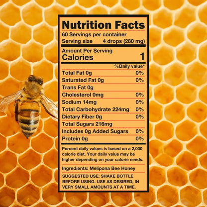 Viral Melipona Stingless Bee Raw Honey 15ml (0.5 Fl Oz)