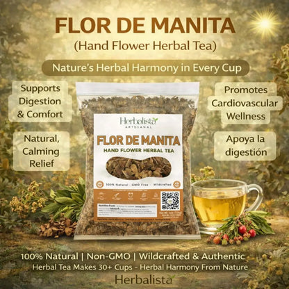 Flor de Manita Loose Leaf Herbal Tea 4 oz (113g) - 1 Pack