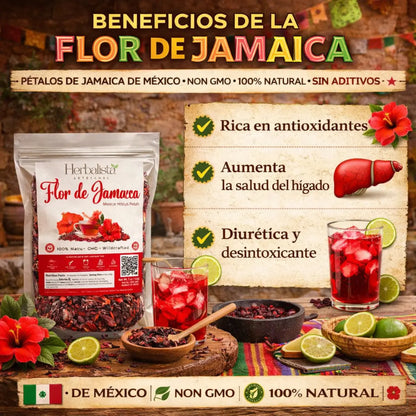 Herbalista Flor de Jamaica 4 oz – Dried Hibiscus Flowers