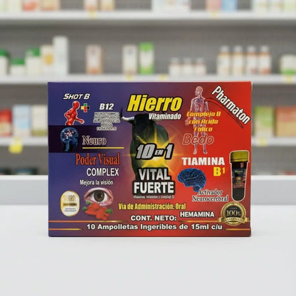 Hierro Liquid Multivitamin Dietary Supplement 10 x 15ml