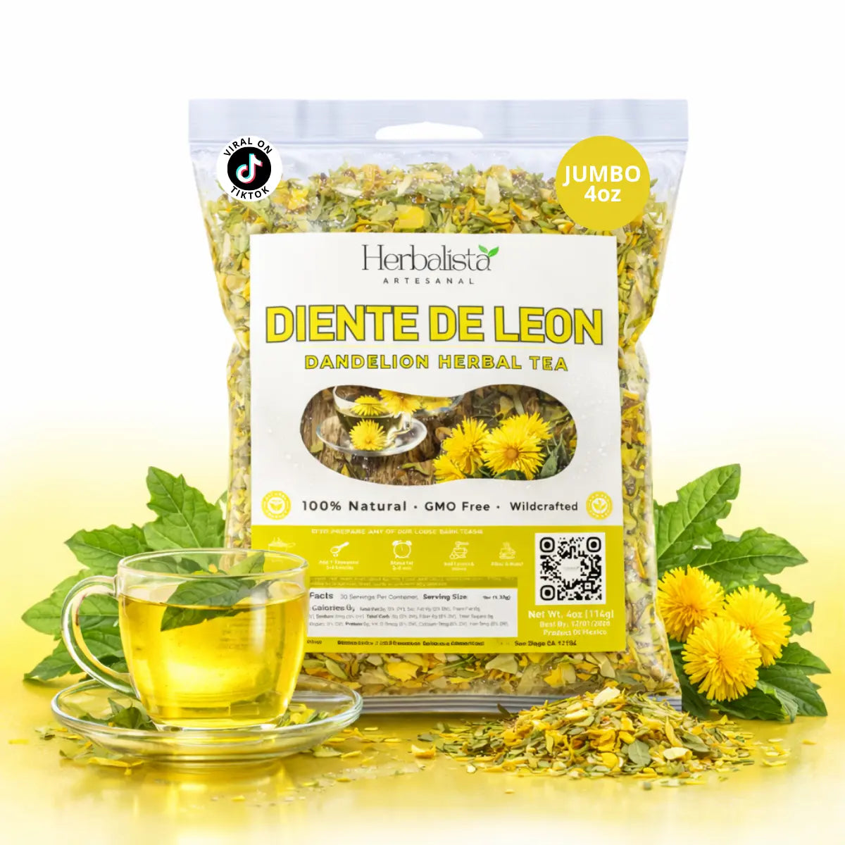 Dandelion Loose Leaf Herbal Tea - 4oz (113g)