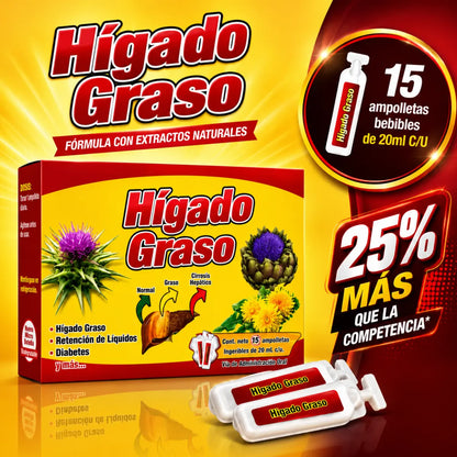 Hígado Grass Herbal Drink Ampoules – 15 Pack (20ml)