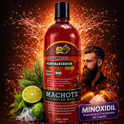 MACHOTE Hair & Beard Shampoo 1 Pack 33.9 fl oz (1L)