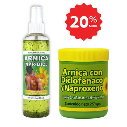 Arnica Massage Ointment 250g (8.8 oz) + Massage Oil 236ml (8 fl oz)