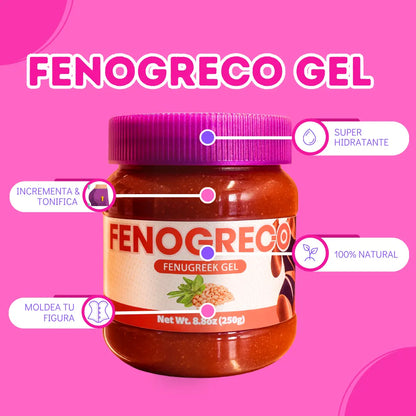 Viral 2 Piece Bundle] Fenugreek Gel + No+Panza Amarillo 8.8oz (250gr)