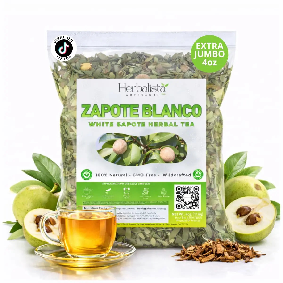 Herbalista Zapote Blanco Leaf Tea 4 oz