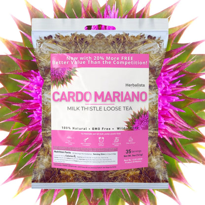 Wildcrafted Whole Cardo Mariano (Milk Thistle) Tea 5oz