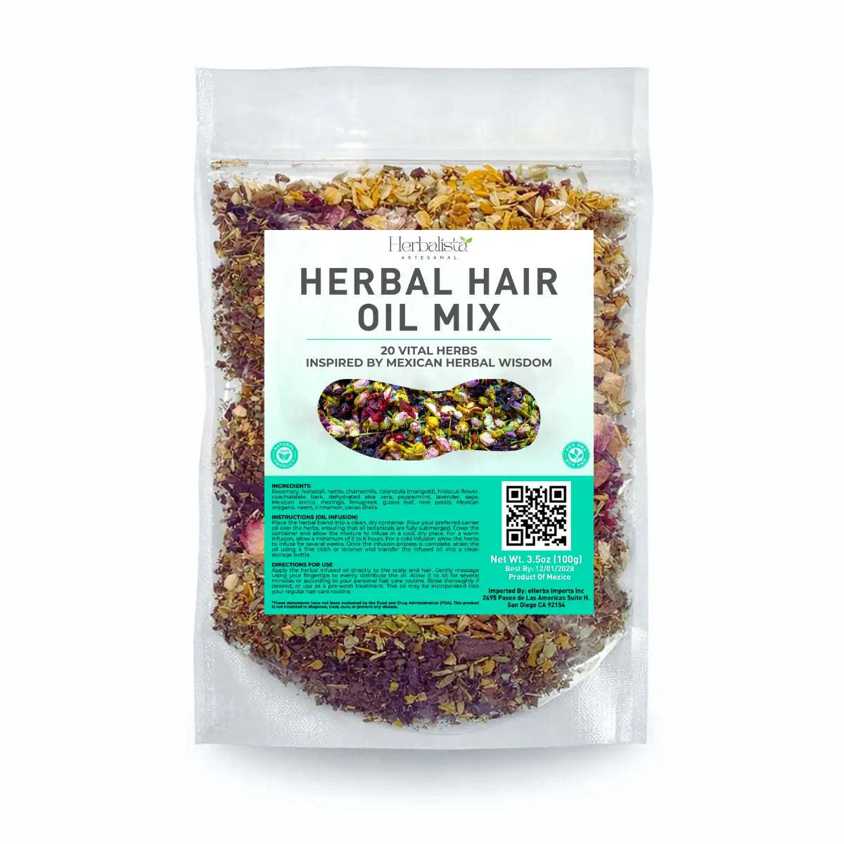 Herbalista Premium Herbal Hair Oil Mix 3.5oz (100g)