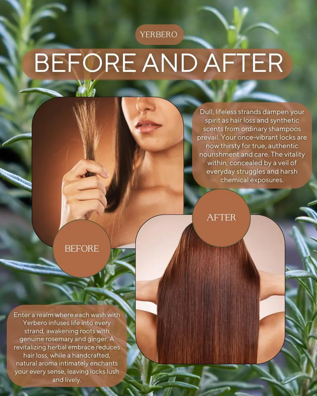 Yerbero Ginger + Rosemary All Natural Shampoo 980ml (33.1 Fl Oz)