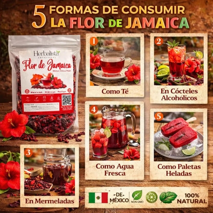 Herbalista Flor de Jamaica 4 oz – Dried Hibiscus Flowers