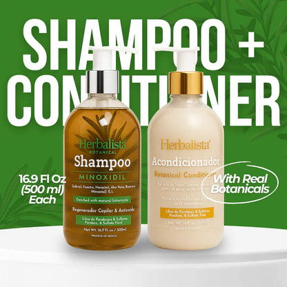 Herbalista Minoxidil Shampoo & Conditioner Set 2 x (16.9 fl oz 500ml)