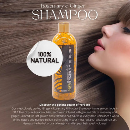 Yerbero Ginger + Rosemary All Natural Shampoo 980ml (33.1 Fl Oz)