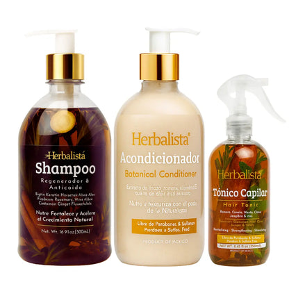 Herbal Hair Care Bundle 500ml (16.9 fl oz) 3 Piece Set