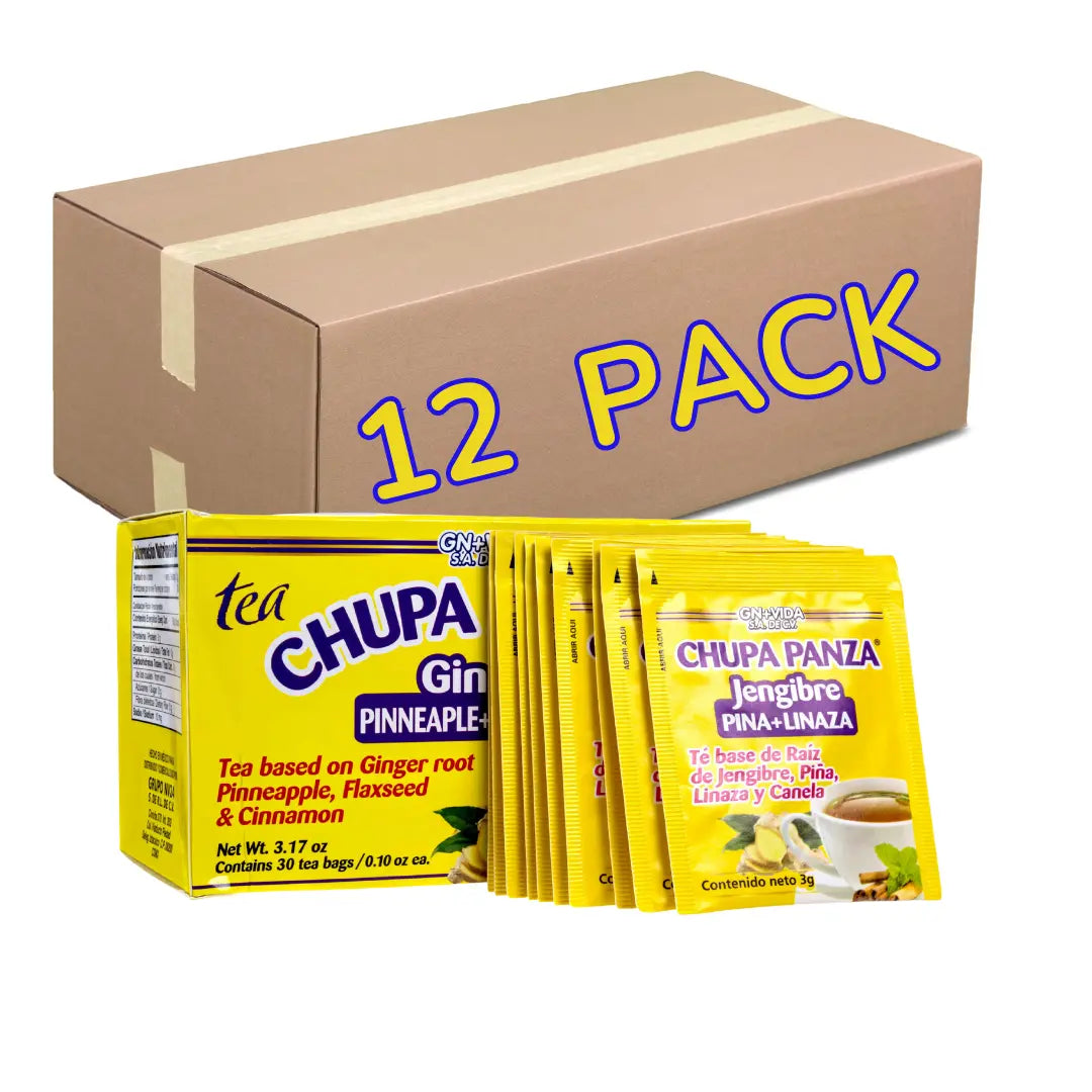 Te Chupa Panza Ginger & Pineapple Tea Bags (30 Tea Bags, 0.10 oz Each)