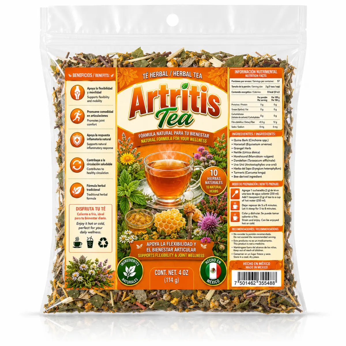 ArtritisTea Compuesto Premium Herbal Tea 4oz