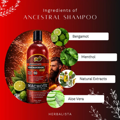 MACHOTE Hair & Beard Shampoo 1 Pack 33.9 fl oz (1L)