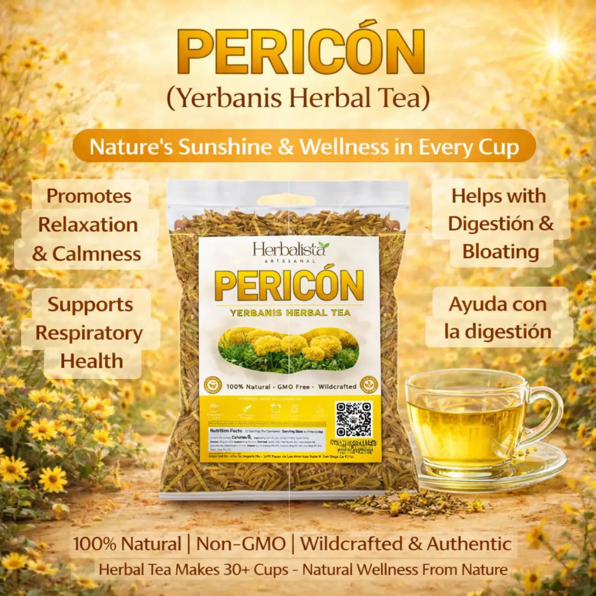 Pericón Herbal Tea 4oz (113 g) – Mexican Marigold