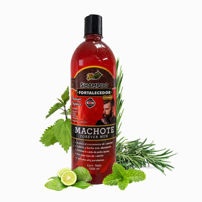 MACHOTE Hair & Beard Shampoo 1 Pack 33.9 fl oz (1L)