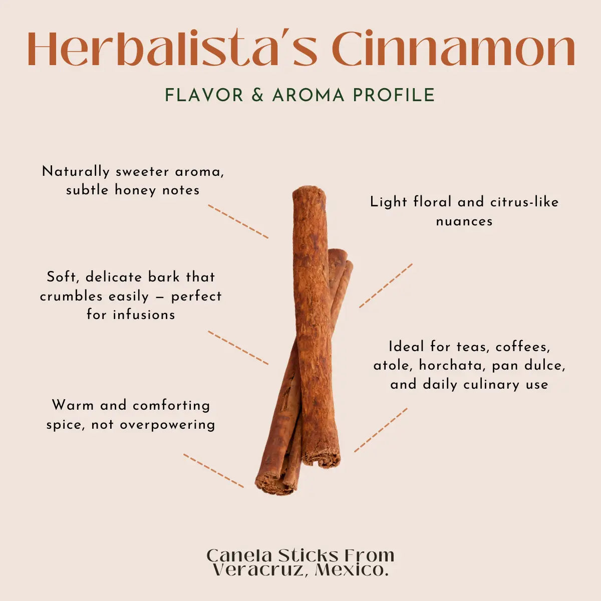 Herbalista Mexican Cinnamon Sticks – 4 oz (114 g)