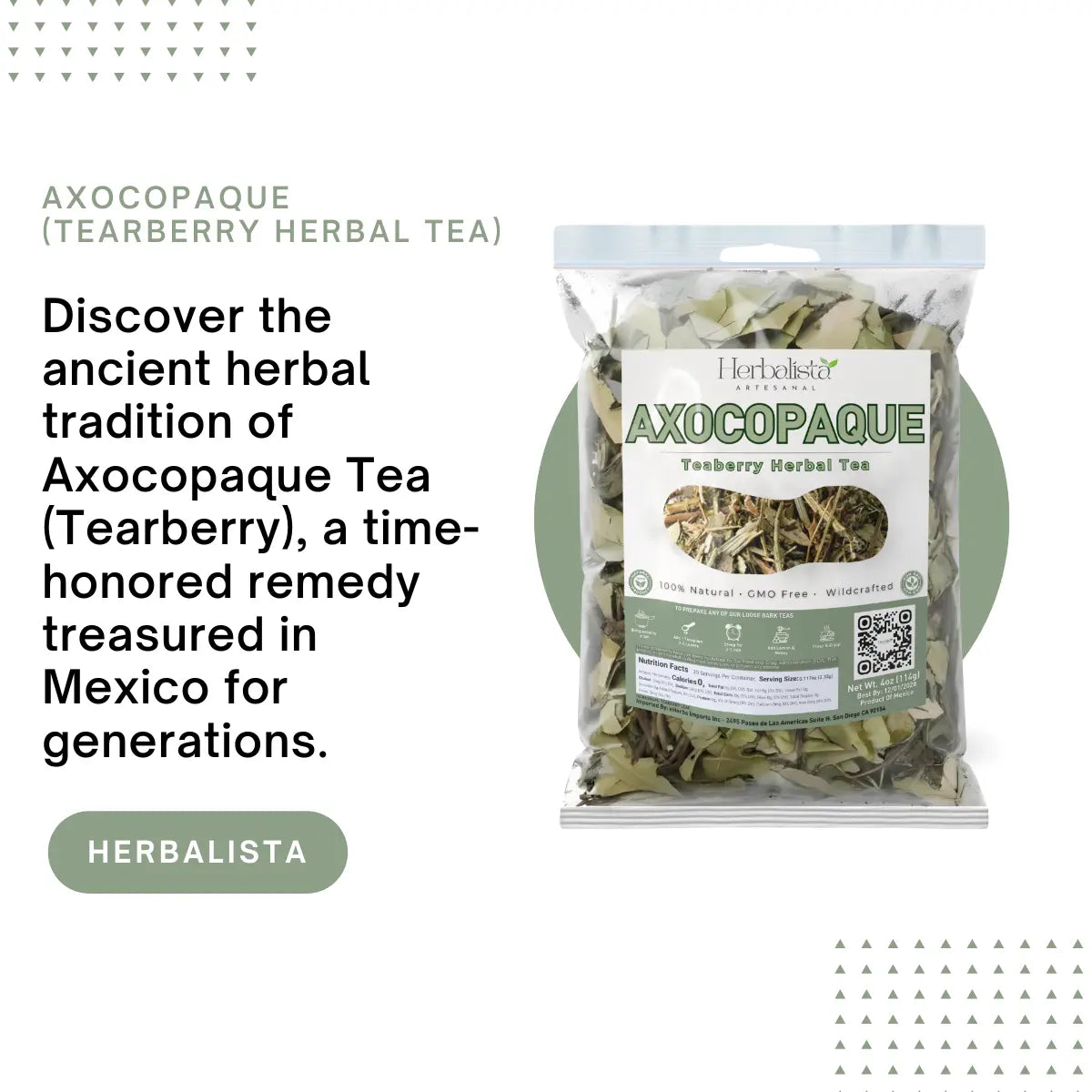 Axocopaque Tearberry Herbal Tea (114g) - 30 + Cups