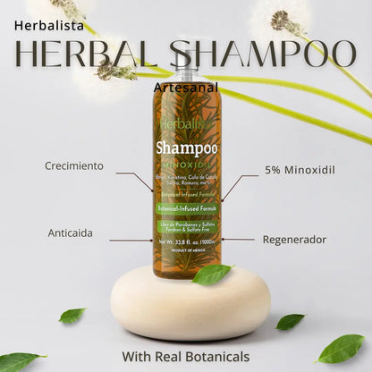 Herbalista Herbal Shampoo Minoxidil 1000ml (33.8 fl oz)