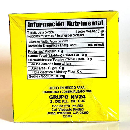Te Chupa Panza Ginger & Pineapple Tea Bags (30 Tea Bags, 0.10 oz Each)