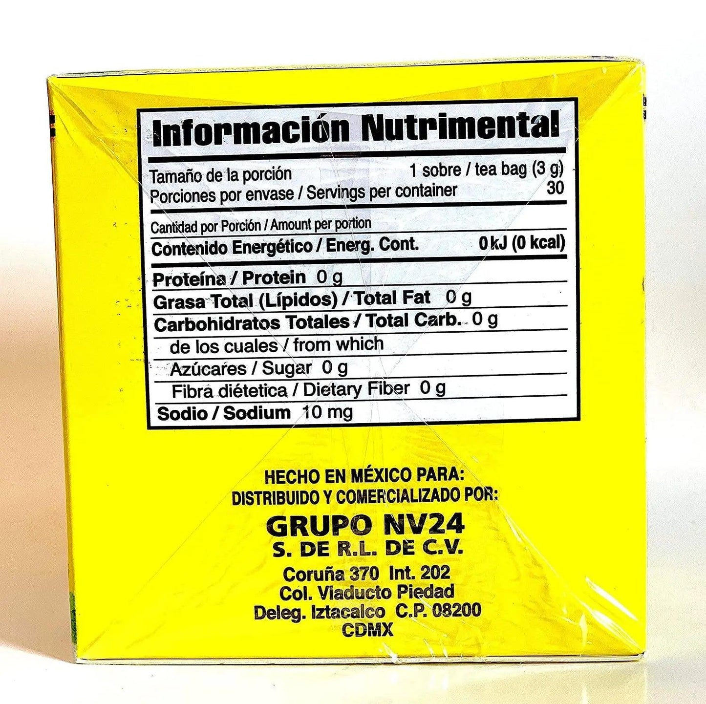 New Improved Te Chupa Panza  (Ginger + Pineapple) - Herbal Tea with Ginger Root, Pineapple, Flaxseed & Cinnamon (30 Tea Bags, 0.10 oz Each) Beverage