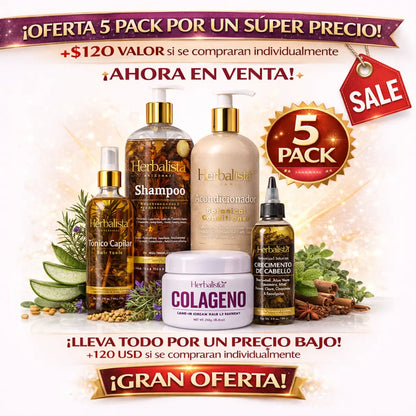Herbalista Ultimate Hair Care Bundle 5 Piece Set