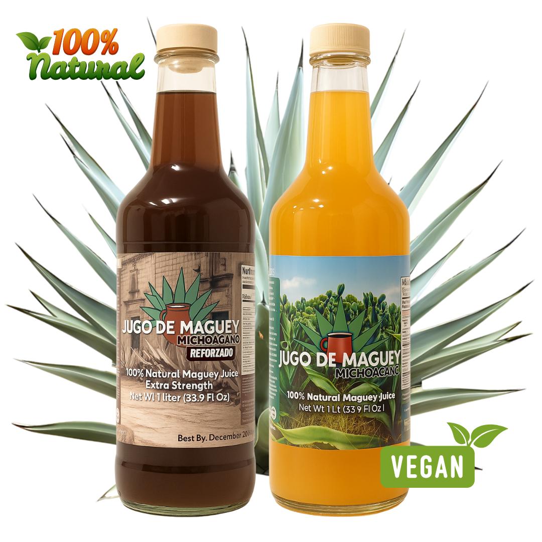Herbalista Tarasco Maguey Juice - Jugo De Maguey Tarasco Extract 33.3 Fl oz (1 Liter) | All Natural, 100% Juice | Jugo de Maguey de Michoacan, Sabor Natural. (33.3 Fl Oz, Natural)