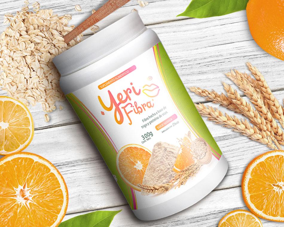 Viral Fibra on TikTok - Yeri Fibra Piña Colada | Frutos Rojos | Orange Flavors -  Fiber Supplement, Wheat and Soy Protein, 300g (10.5oz) Made in Mexico