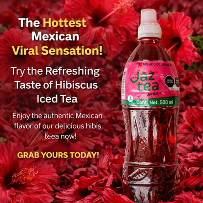 6-Pack Jaztea Hibiscus Jamaica Iced Tea 16 fl oz (500ml)