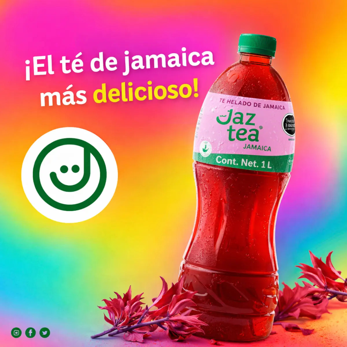 Jaztea Hibiscus Jamaica Iced Tea 3-Pack 500ml (16 fl oz)