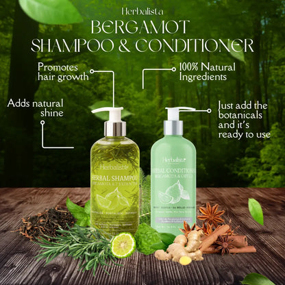 Herbalista Bergamot Herbal Shampoo + Conditioner 500ml (16.9 fl oz)