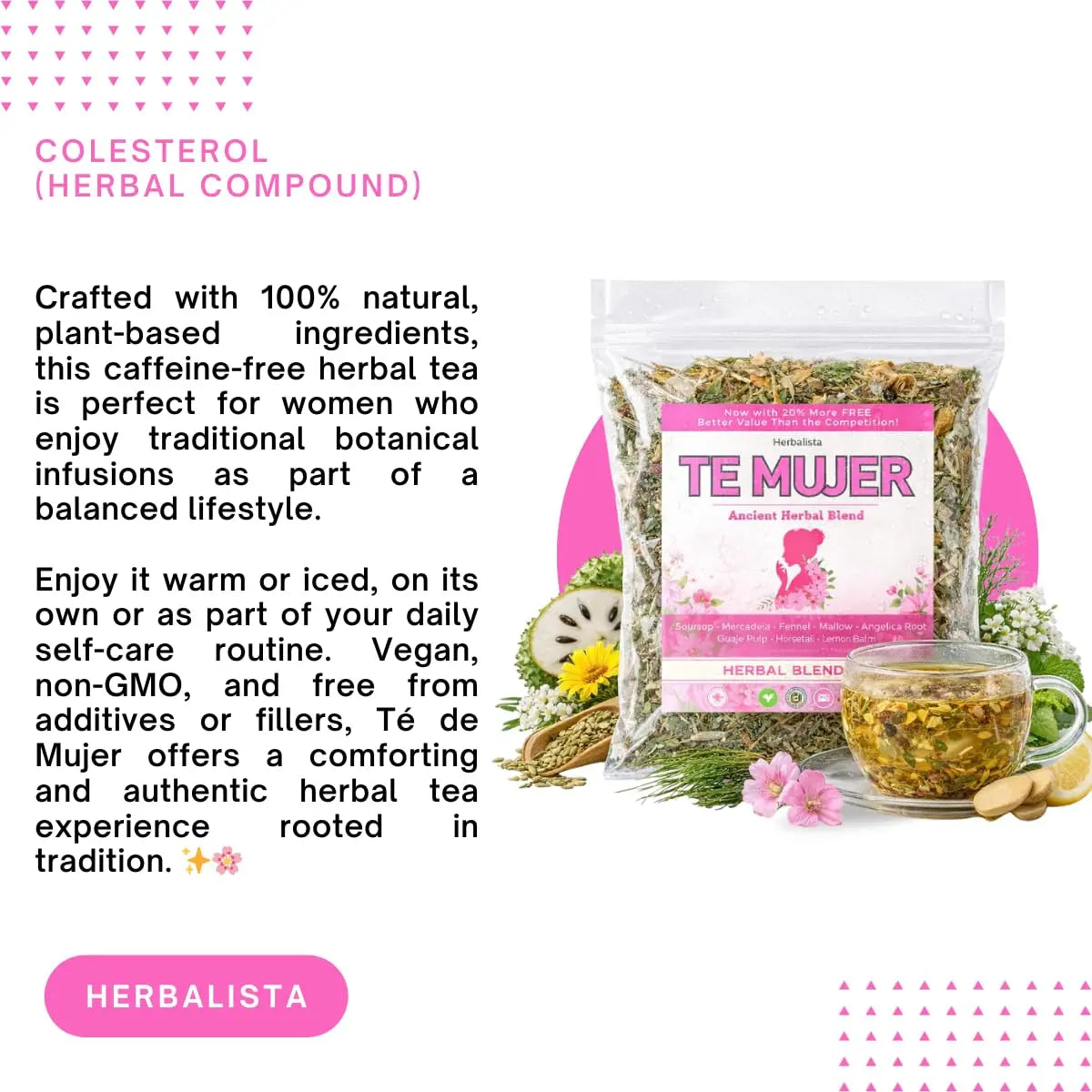 Herbalista Té de Mujer Women’s Herbal Tea 5oz (141 g)