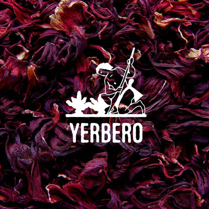 Yerbero - Whole Dried Premium Hibiscus Flowers 4oz (114g) | Hibiscus Tea | Flor De Jamaica Para Aguas Frescas | For Tea Enjoy Hot or Cold | Triple Wash, 100% Natural, From Mexico.