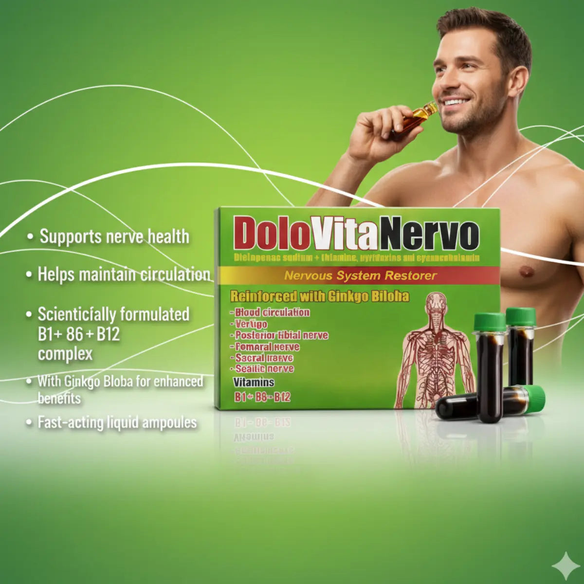 Dolo Vita Nervo Multivitamin Shots 24ct (15ml) – 2 Boxes