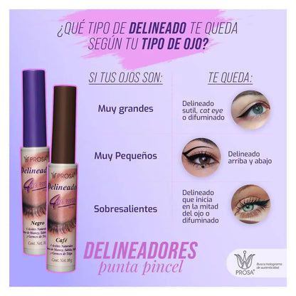 PROSA Delineador 4-in-1 Long-lasting Eyeliner